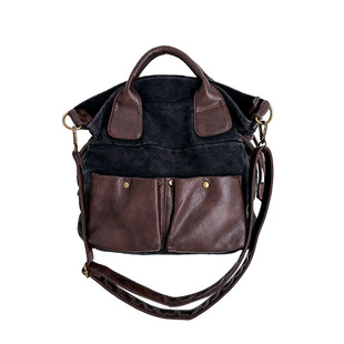 YAU大树 水洗牛仔包狂野嬉皮士复古水桶包单肩斜挎包美式街头潮酷