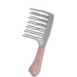 双排波浪齿卷发梳手柄头皮按摩梳蓬松梳理发店防静电卷发造型梳