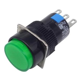 16mm按钮开关自锁点动复位圆形方型按键LA16-11BN 3脚5脚6脚8脚