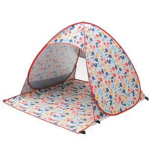 户外双人超轻儿童小帐篷速开便免搭建全自动防晒室内游戏屋海滩帐