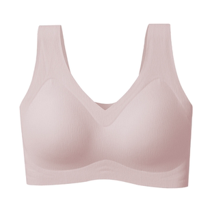 六只兔子大码内衣女轻薄显瘦胸罩果冻条软支撑舒适无痕背心式文胸