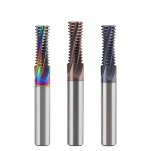 68度高硬全牙钨钢螺纹铣刀M23456810不锈钢CNC多齿铝用合金铣牙刀