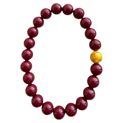 天然高含量97紫金朱砂手串本命年