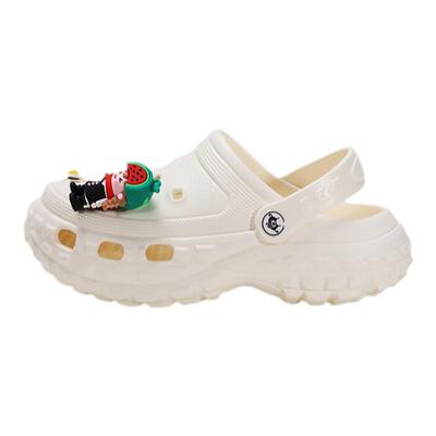 成人夏季卡通贴花洞洞鞋女