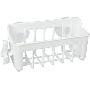 日本进口水槽置物架吸盘沥水架海绵架厨房浴室用品多功能收纳架