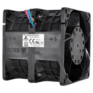 GFC0812DW-SM01台达12v 12a暴力8080双电机汽车增压8线pwm风扇8cm