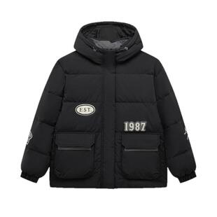 特步高校冬令营羽绒服女2024年官方正品秋冬新款保暖运动棉服外套