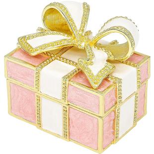 picals首饰盒创意蝴蝶结珐琅彩饰品收纳仪式感求婚戒指盒结婚礼物