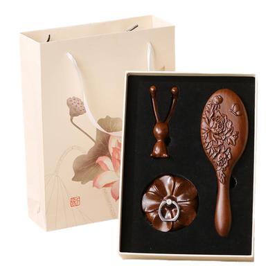 檀木梳子礼盒套装实用礼物按摩气囊梳生日礼盒闺蜜长辈女生伴手礼