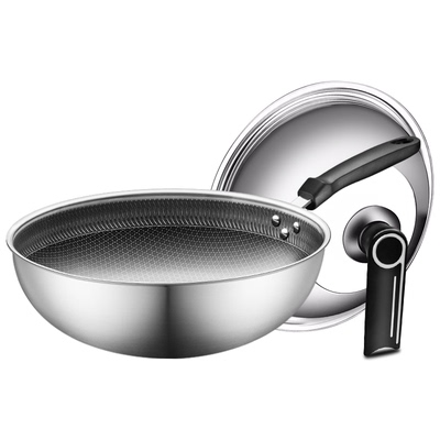 苏泊尔不粘锅家用304不锈钢炒锅