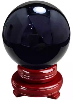 天然黑曜石水晶球摆件黑曜石超值