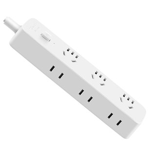 公牛插座侧面插孔插排一转六位八位1.8米两孔家用接线板插板带线