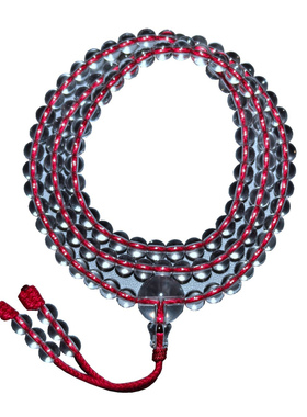 精修孔道天然喜马水晶多圈108颗