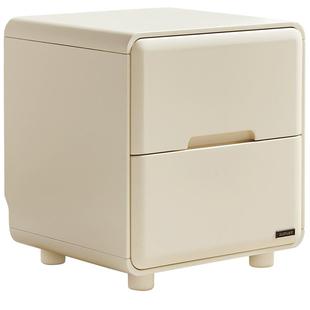 政府补贴全友家居奶油风床头柜卧室家用实木脚床头收纳柜KD