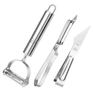 厨房不锈钢削皮刀多功能刨丝刀土豆瓜果刨丝器家用削水果拔毛套装