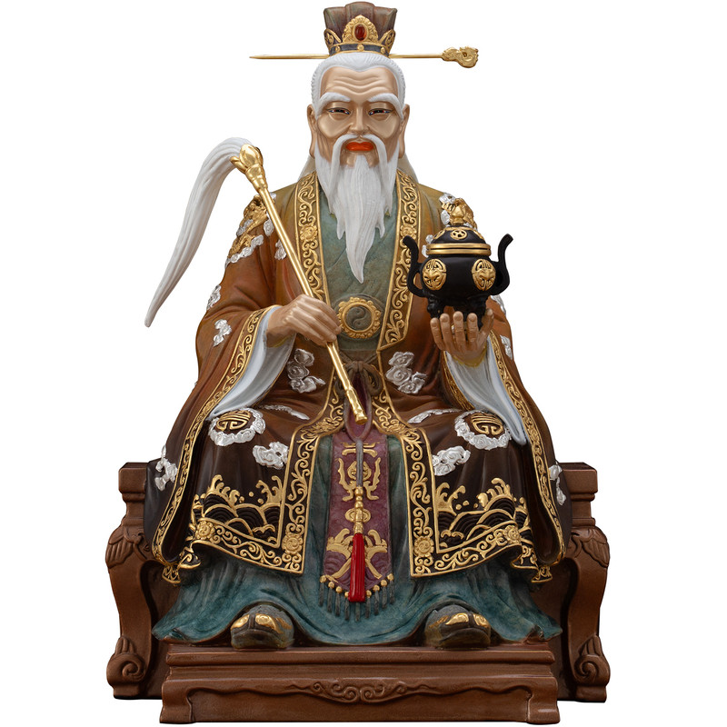 纯铜太上老君道德天尊神像摆件