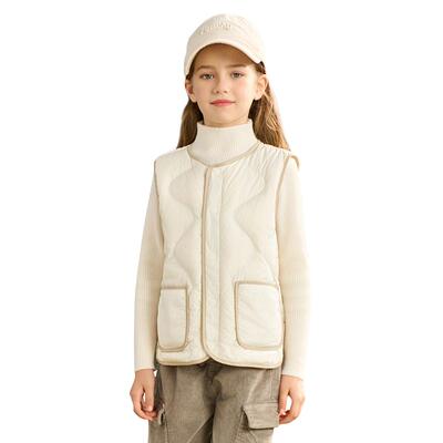 罗蒙儿童羽绒马甲女童轻薄款