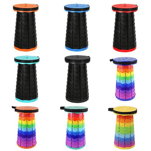 伸缩凳旅游折叠凳子拉伸凳可椅子小伸缩调节凳子塑料折叠便携式