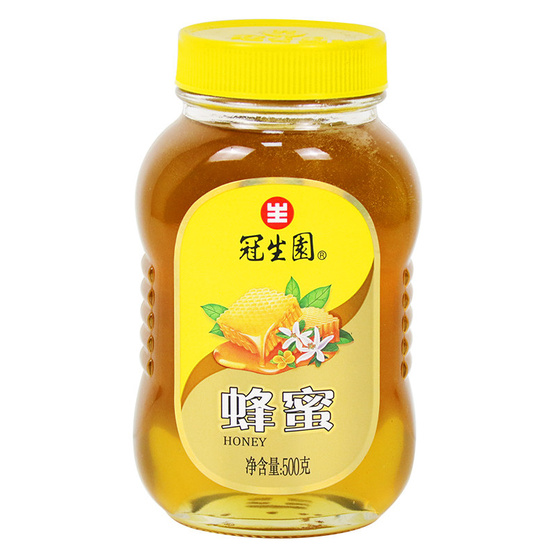 冠生园蜂蜜瓶装500g玻璃瓶滋补冲饮农家百花纯正蜂蜜方便天然清甜