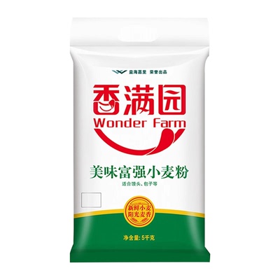 香满园面粉【甄选】 WONDER FARM美味富强粉小麦粉5kg中筋家用