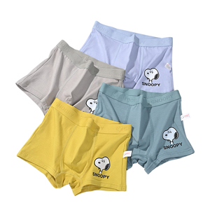 史努比儿童内裤男童纯棉平角四角宝宝男孩小童中大童四季短裤100%