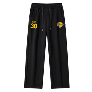 球星美式裤子男篮球运动裤库里科比宽松直筒秋季加绒长裤卫裤
