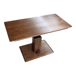 全实木茶几北美橡木升降餐桌原木书桌现代简约家用小户型客厅茶桌