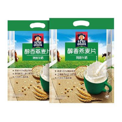 桂格特浓牛奶即食冲饮醇香燕麦片