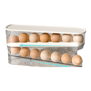 鸡蛋收纳盒冰箱用整理分装食品级食物架保鲜专用神器放内侧门滚蛋
