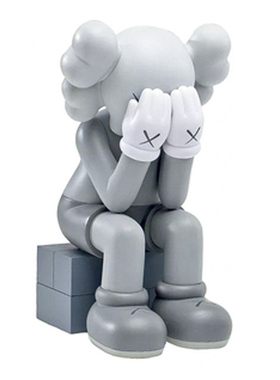 网红kaws坐姿摆件客厅玻璃钢雕塑