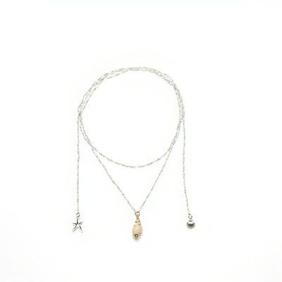 波光银河海边度假小众设计多层链子时尚气质百搭高级感叠层项链女