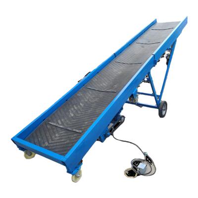 小型防滑折叠升降式卸货传送带