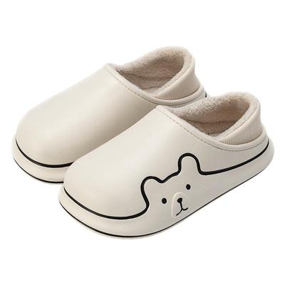 冬季防水棉拖鞋女款室内家居包跟