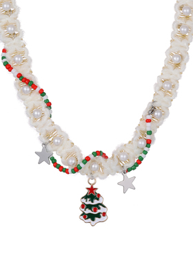 VOYAGE圣诞树吊坠环绕串珠项链
