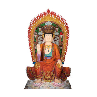 天冠弥勒神像铜精工彩绘家居供奉摆件弥勒佛菩萨神像工艺品摆件