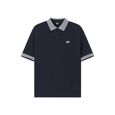 FORNINES假两件翻领短袖T恤男女情侣夏季潮牌凉感正肩半袖POLO衫