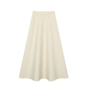 【SALE5折】蓝点·原创设计师新中式白色肌理羊毛A字伞裙