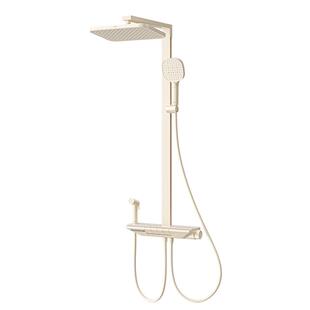 【热销爆款】箭牌卫浴奶油白恒温淋浴花洒套装家用浴室钢琴键增压