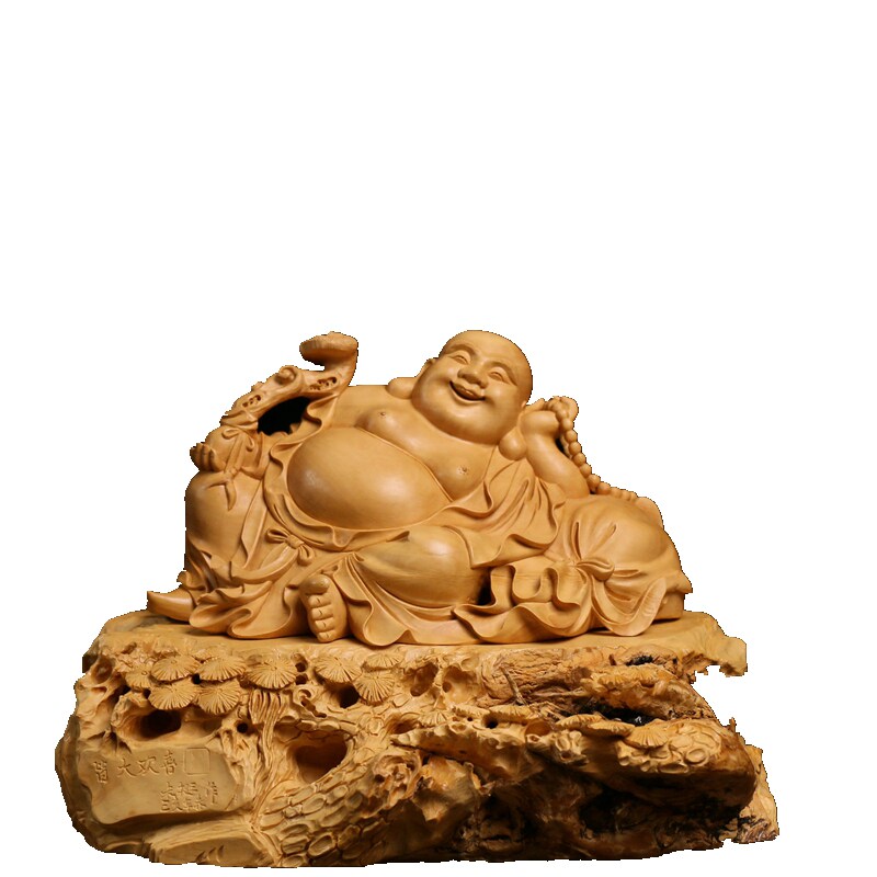 居舍小叶黄杨木雕名师纯手工摆件