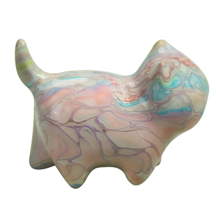 创意新中式可爱漂漆招财猫橱柜门衣柜抽屉柜子把手拉手免打孔拉手