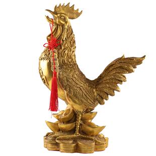纯黄铜鸡摆件公鸡金鸡元宝鸡十二生肖鸡吉祥物家居客厅工艺品摆件