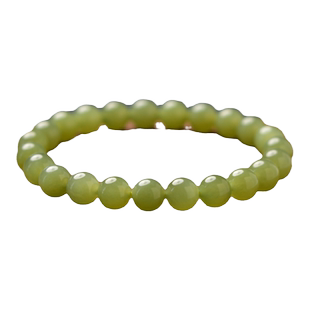 和田玉手串女男青玉圆珠翡翠玉石散珠子青黄口手镯项链吊坠玉手链