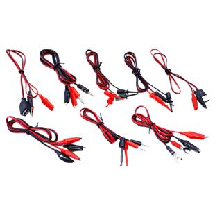 U型端子 USB转双头鳄鱼夹电源测试线 探针勾针转4MM香蕉插头跳线