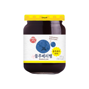韩国进口食品不倒翁蓝莓酱奥土基果酱面包酱即食早餐配酱300g500g