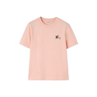 【新款】BURBERRY女装 马术骑士徽标格纹棉质 T 恤衫 多色
