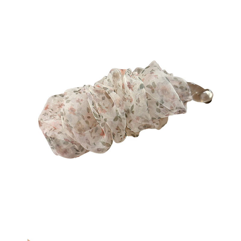 波点碎花褶皱香蕉夹竖夹