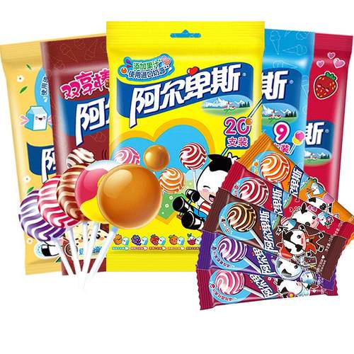 阿尔卑斯棒棒糖网红水果奶糖硬糖牛奶糖儿童节日小零食喜糖糖果