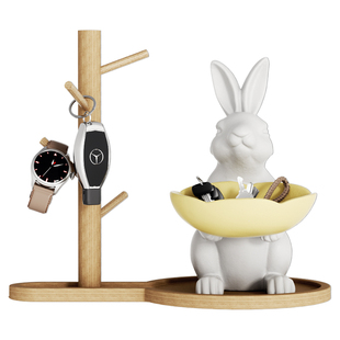 轻奢进门收纳摆件高级小众开放格壁龛艺术软装客厅酒柜电视柜摆设