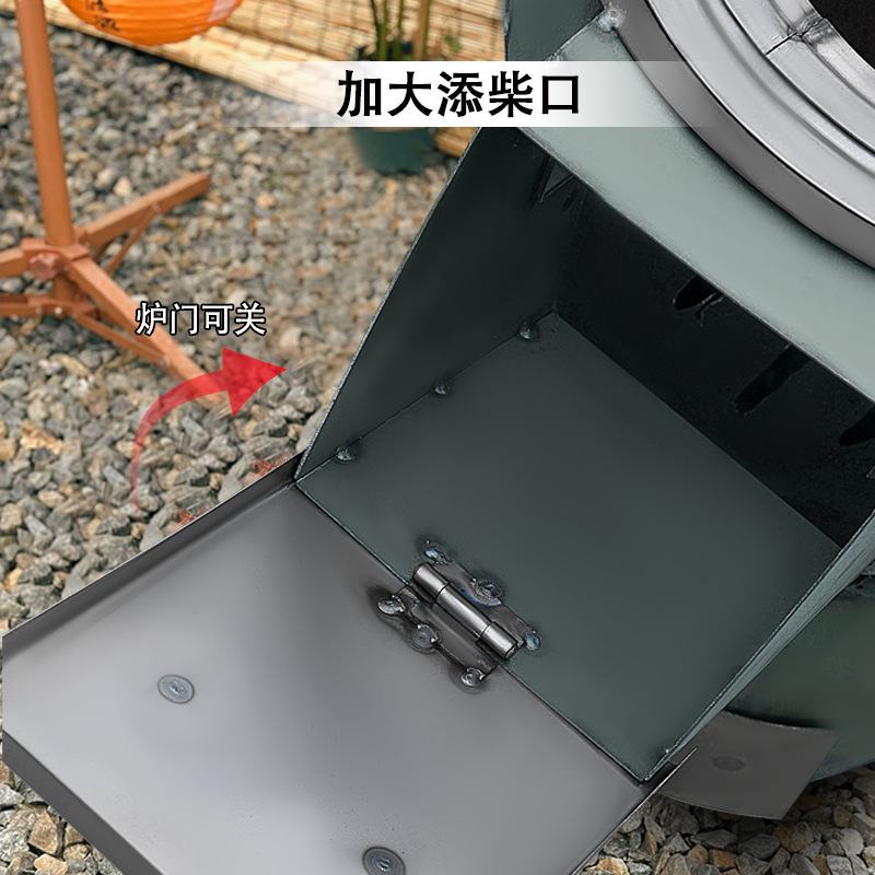 柴火炉家用烧木柴炉子灶台烤炉便携地柴火户外大锅移动灶锅野营
