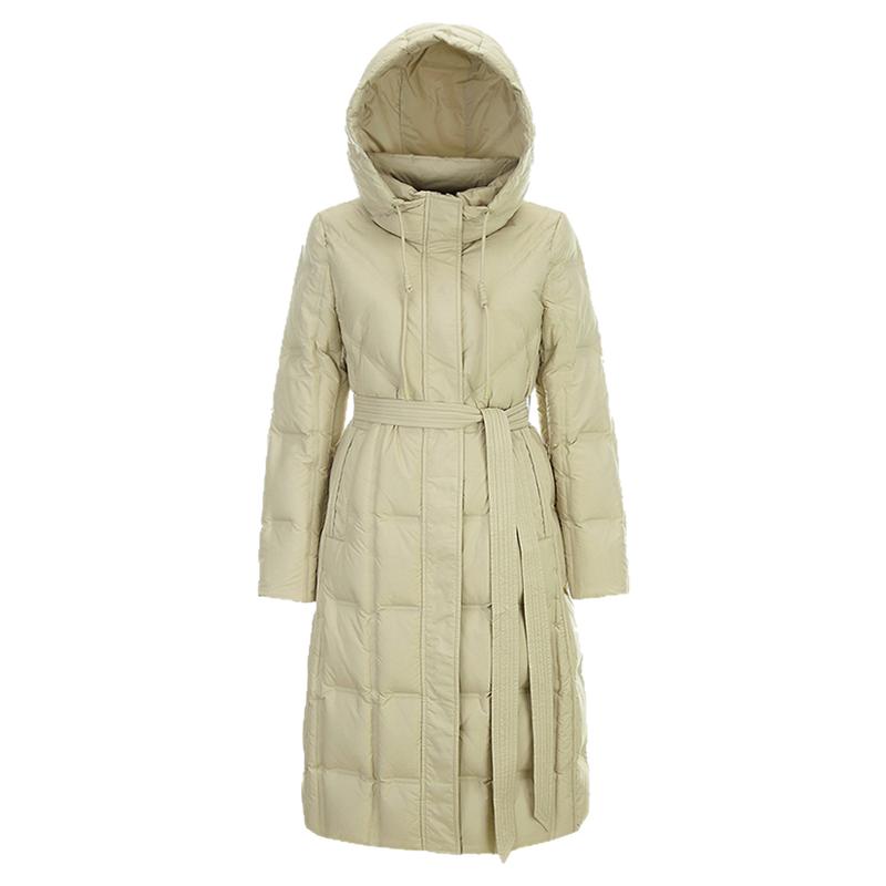 轻柔保暖加长款羽绒服